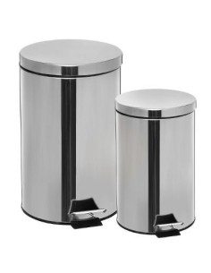 poubellex2 rond inox 12l+3l