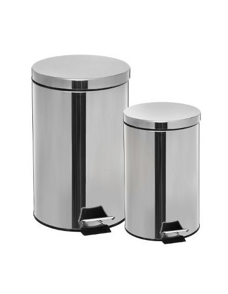 poubellex2 rond inox 12l+3l