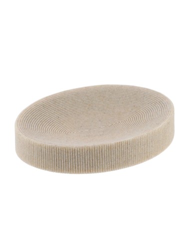 64104104 - porte savon polyresine ovale strie - naturel