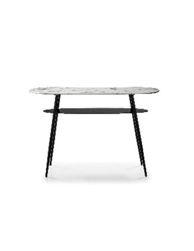 console alina verre marbre blanc