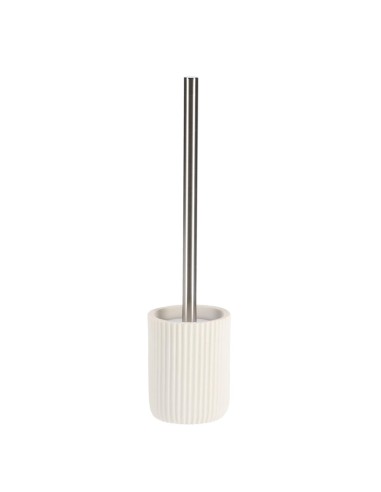 66103100 - brosse wc polyresine striee - blanc