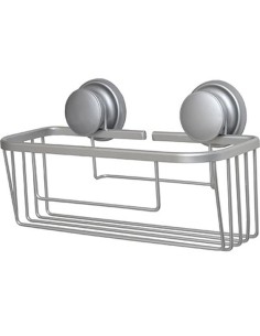 9100199 - panier rectangulaire aluminium sur ventouses - chrome