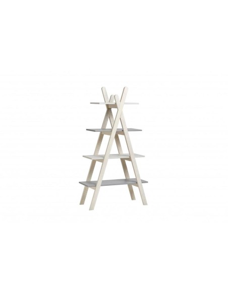 12468 - etagere sia 4e blanc/gris clair/gris fonce