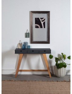 i-5394-g9 - console gaudi 3t gris anthracite/chene