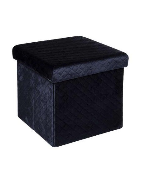pouf 31x31 pli velours marine