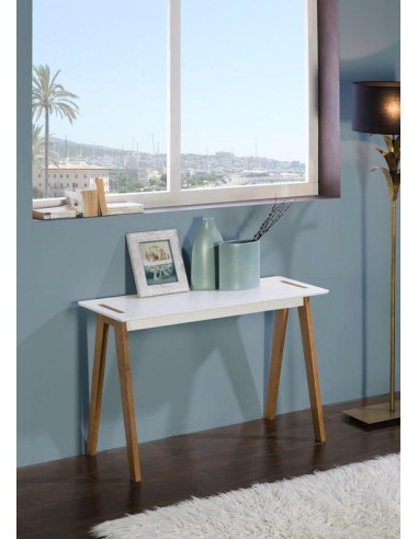 11525-console dana blanc/chéne