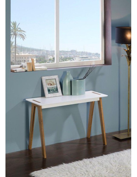 11525-console dana blanc/chéne