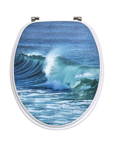 abattant wc mdf 18 pouces attaches acier inoxydable - ocean