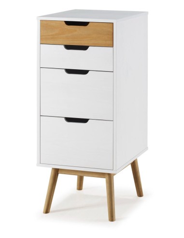 11151-chiffonier baku 4t blanc/cire
