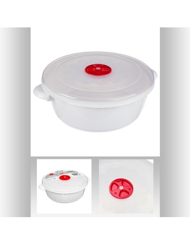 124506-cocotte micro-onde 2l blc D. 26 x H. 9 cm