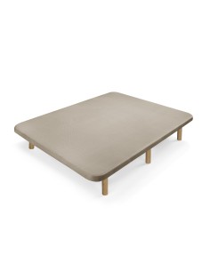 14318-base tapissée ghita 160x200 beige 9 pieds