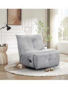 fauteuil relax winnie gris clair - warm fabric 1