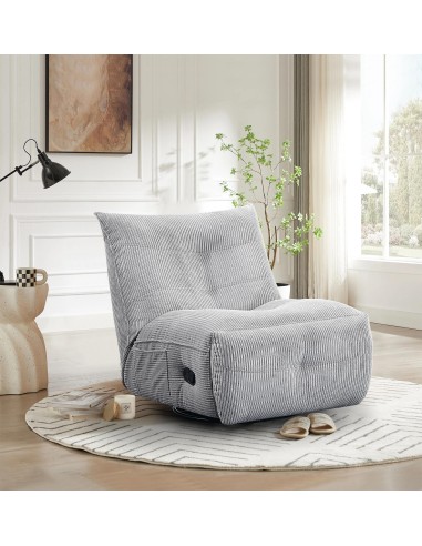 fauteuil relax winnie gris clair - warm fabric 1