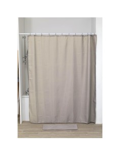 1211165 - rideau de douche polyester 180x200 cm motifs diamants - taupe