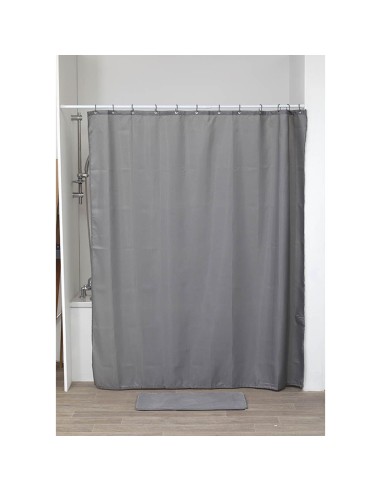 1211180 - rideau de douche polyester 180x200 cm motifs diamants - gris