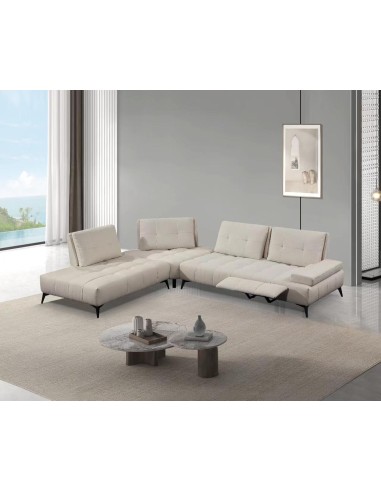 canapé alice relax angle droit taupe - warm 17