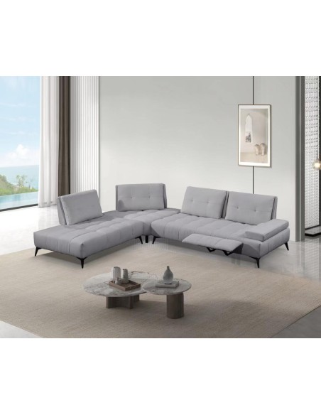 canapé alice relax angle gauche taupe - warm 17