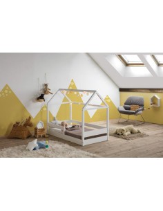 14070-lit cabane 0.70 peppa blanc