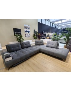 canapé alice relax angle droit gris clair - warm 1