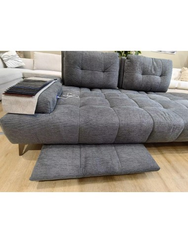 canapé alice relax angle gauche gris clair - warm 1