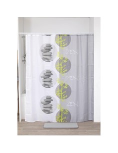 1205667 - rideau de douche polyester imprime 180x200 cm/12 anneaux pp blanc - pa