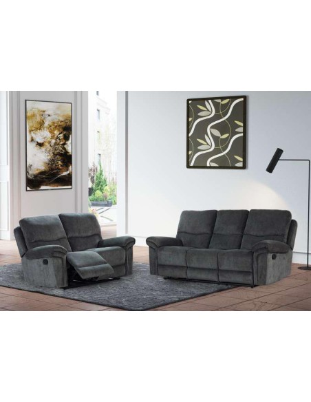 hd1960 - canapé alison relax 3 p gris clair  450 ote modern