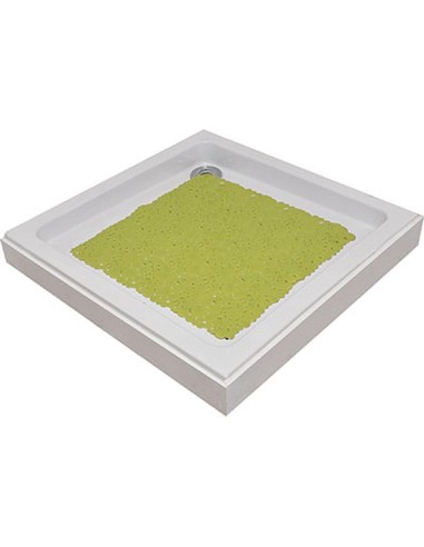 fond de douche pvc 50x50 cm bulles - vert anis