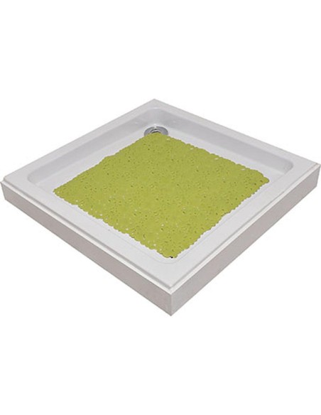 fond de douche pvc 50x50 cm bulles - vert anis