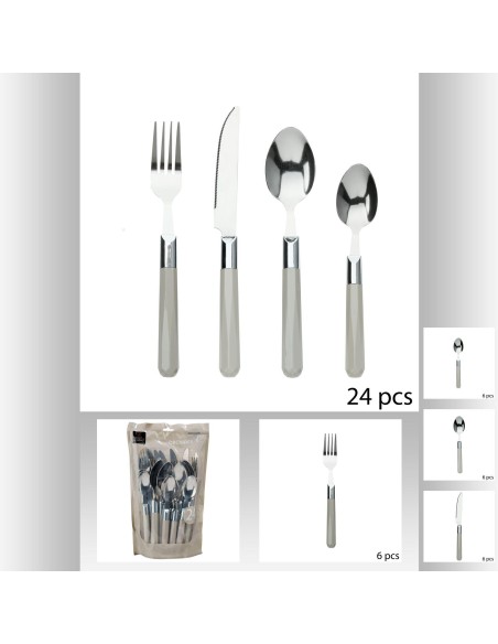 menagere 24p orchidee taupe