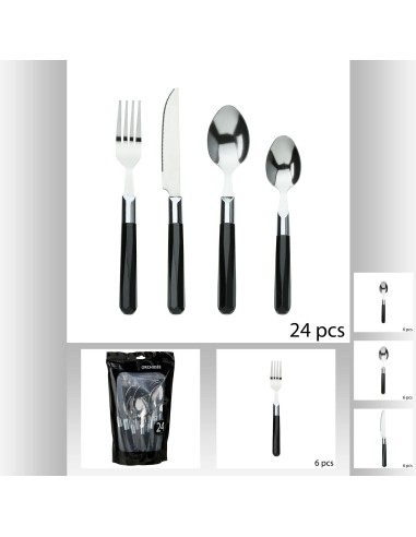 menagere 24p orchidee noir