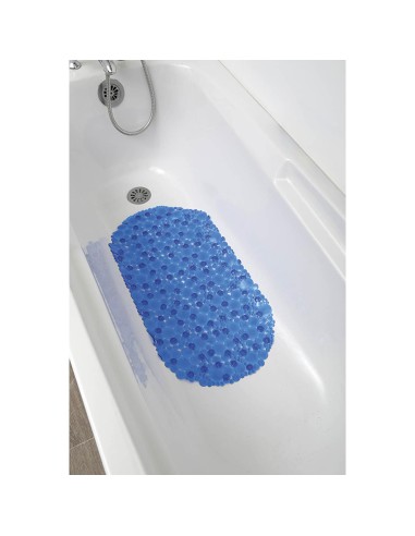 7215118 - fond de baignoire pvc 69x36 cm bulles - bleu marine