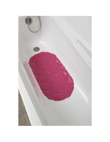 fond de baignoire pvc 69x36 cm bulles - fuchsia