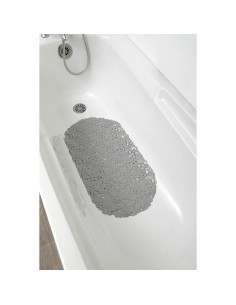 fond de baignoire pvc 69x36 cm bulles - gris perle