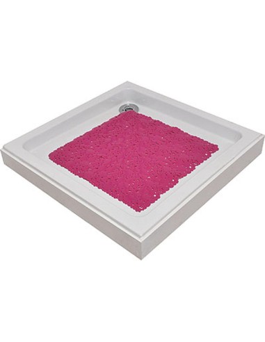 7216150 - fond de douche pvc 50x50 cm bulles - fuchsia