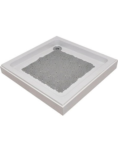 7216182 - fond de douche pvc 50x50 cm bulles - gris perle