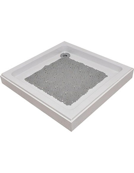 7216182 - fond de douche pvc 50x50 cm bulles - gris perle