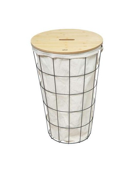 174691b-panier linge charbon modern