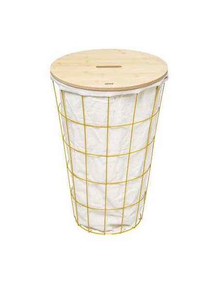 174691c-panier linge moutarde modern
