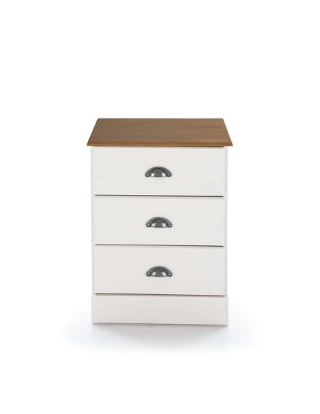 14432-chevet dublin 3t blanc/chéne