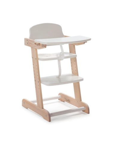 14311-chaise haute bébé koala  blanc/chéne