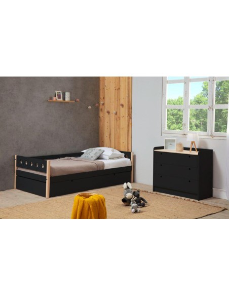 14469-lit gigogne 0.90 compte 90x190 gris ant/naturel