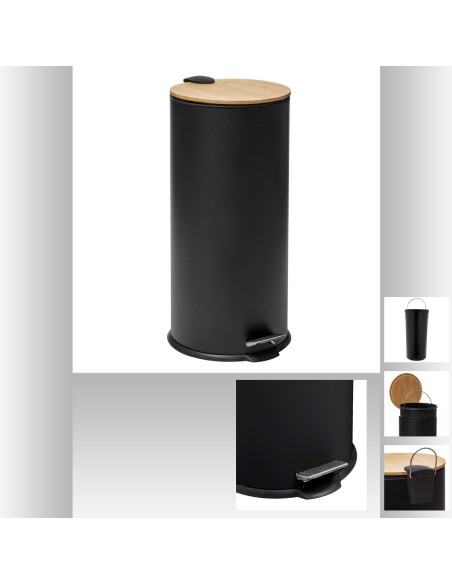 poubelle bam 30l noir modern