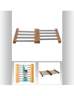 100181a - dessous plat bam inox exten L. 35,2 x P. 22,2 x H. 2 cm