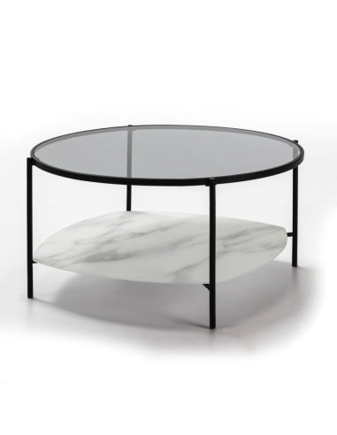 13325-salon table ronde kelly 86 cm blanc