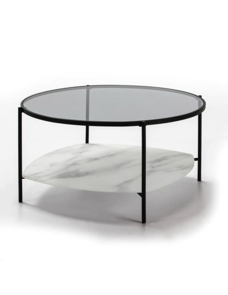 13325-salon table ronde kelly 86 cm blanc