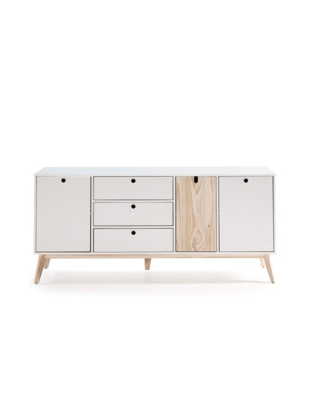 14454-buffet bas. kiara 3p3t 170 cm blanc/naturel