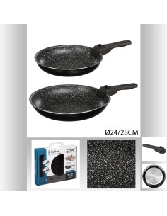 135111 - poele x2 24/28cm amovible D. 29,5 x H. 4,5 cm