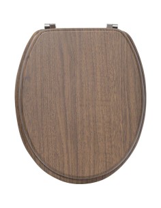 abattant wc mdf 18 pouces attaches acier inoxydable 4 faces imprimees - effet ac