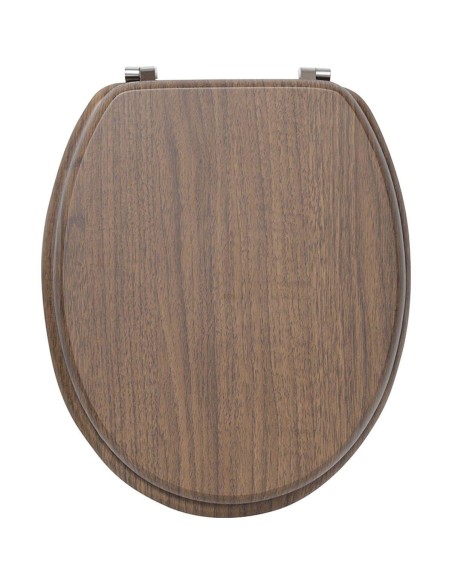 abattant wc mdf 18 pouces attaches acier inoxydable 4 faces imprimees - effet ac