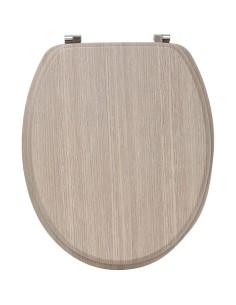 abattant wc mdf 18 pouces attaches acier inoxydable 4 faces imprimees - effet ch